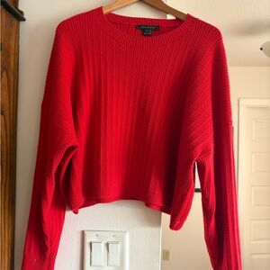 French Connection Vibrant Red Crew Neck Sweater